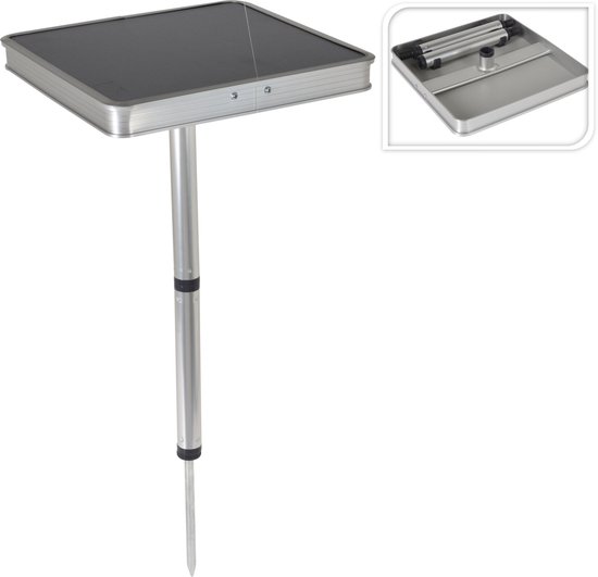Campingtafel - Bijzettafel tuin 26x26x43cm grijs van Camp — afbeelding 3