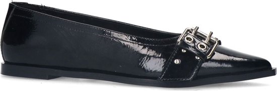 Sacha - Femme - Ballerines à boucle en cuir noir - Taille 39