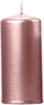"""Kaars, metallic, rose goud, 12x6cm (1 zakje met 6 stuks)"""