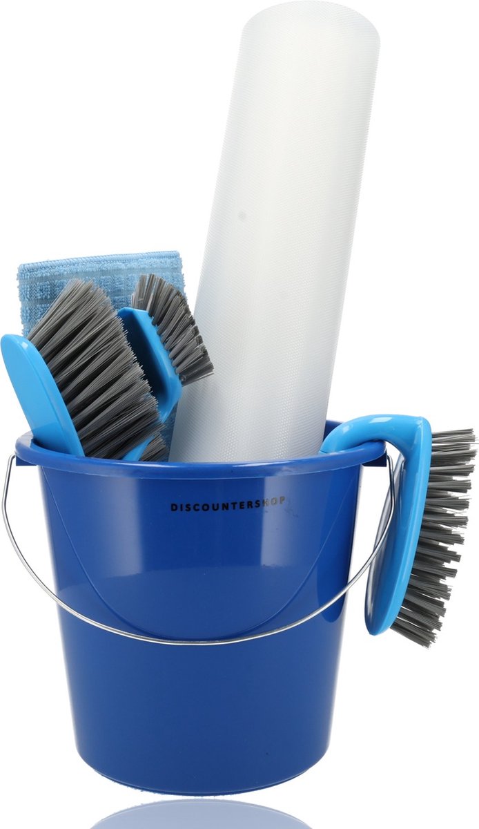 Goedkoopste Emmer 5L Blauw - Schoonmaak- en afvalemmer van stevig kunststof met metalen hengsel - Ideaal voor huishouden en klussen (23x20 cm