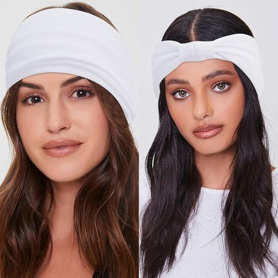 6er Pack Sport-Stirnbänder für Frauen - Elastek Katoen - Brede Hoofdsjaal - Zomerbandana Haaraccessoires . — afbeelding 5