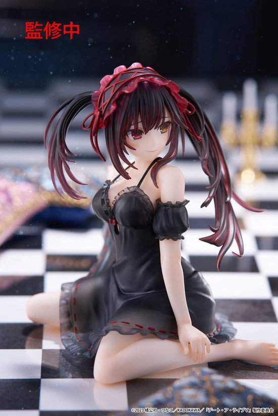 Statue de bureau en PVC Date A Live V , figurine mignonne Kurumi Tokisaki, vêtements de nuit Ver. 13 cm