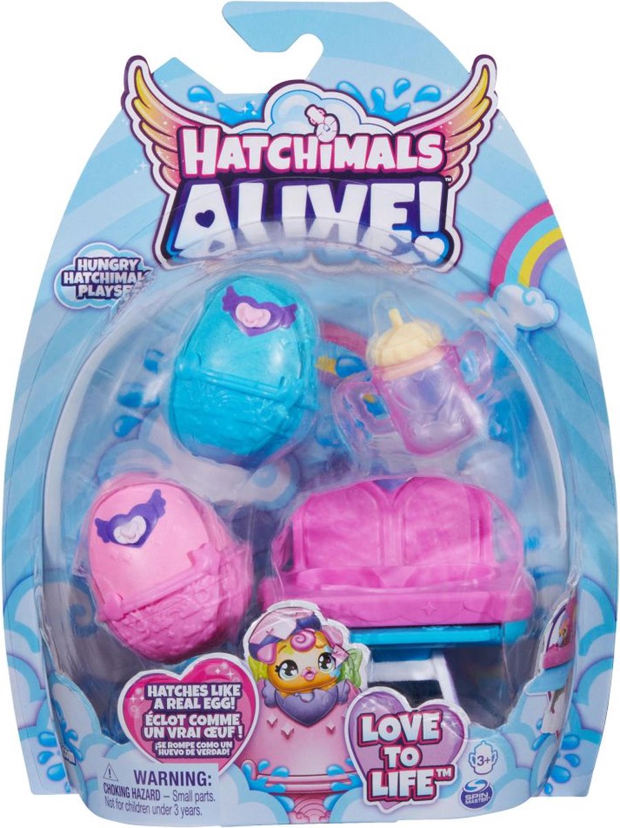Hatchimals Alive Pack 2 Œufs + Poussette - Jouet Éclosion à Eau Enfant 3ans