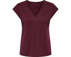 Only T-shirt Onlfree Life S/s Mod.v-neck Top Jrs 15287041 Tawny Port Dames Maat - XS