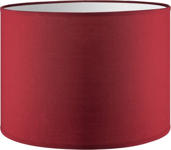 Home Sweet Home Lampenkap Bling cilinder - van stof - rood - Moderne stoffen Lampenkap - 25/25/19cm - E27 lamphouder - voor tafellamp, wandlamp en hanglamp - RoHS getest