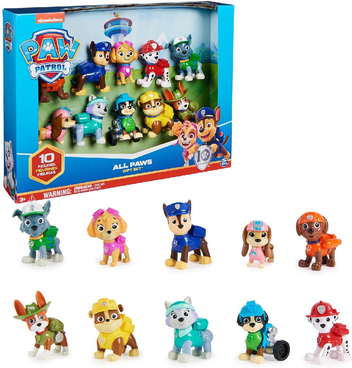 PAW Patrol 10e verjaardag - Alle poten aan dek-cadeauset met 10 PAW Patrol-speelfiguren — afbeelding 12