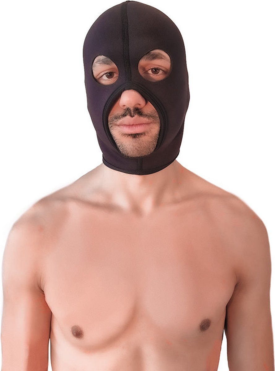 Goedkoopste Brutus - Neoprene Face Fucker Hood - Met Oogopeningen - Zwart