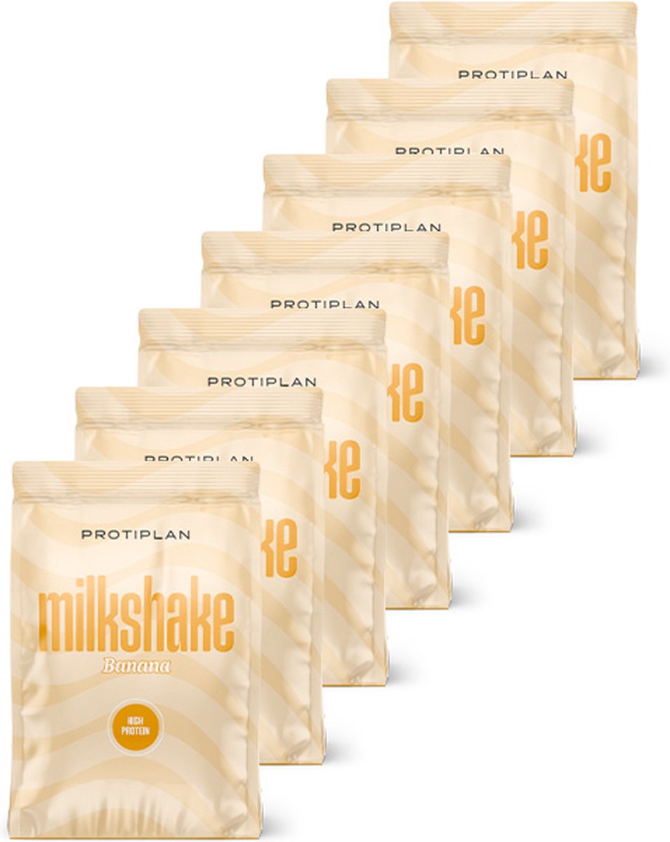 Goedkoopste Protiplan | Proteïne milkshake | Banaan | Portie | 7 Stuks | 7 x 25 gram