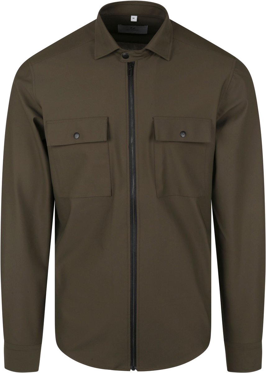 Suitable Jacket Shirt Donkergroen - Maat S - Heren - Overshirt