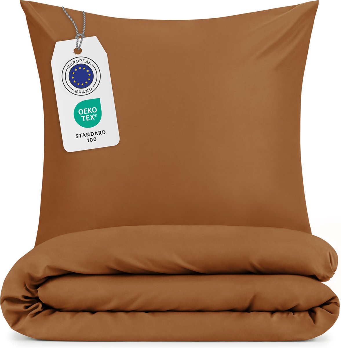 Blumtal Dekbedovertrek met Kussensloop - Anti-Allergisch - Tegen huisstofmijt - 240 x 220 cm - 2 Kussenslopen 40 x 80 cm - Bruin