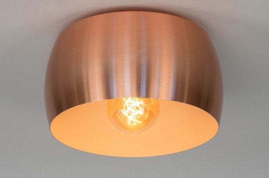 Plafondlamp Cleo 400, IP54, 40 cm koper