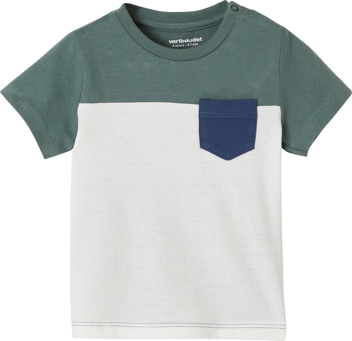Vertbaudet Baby colorblock T-shirt met korte mouwen