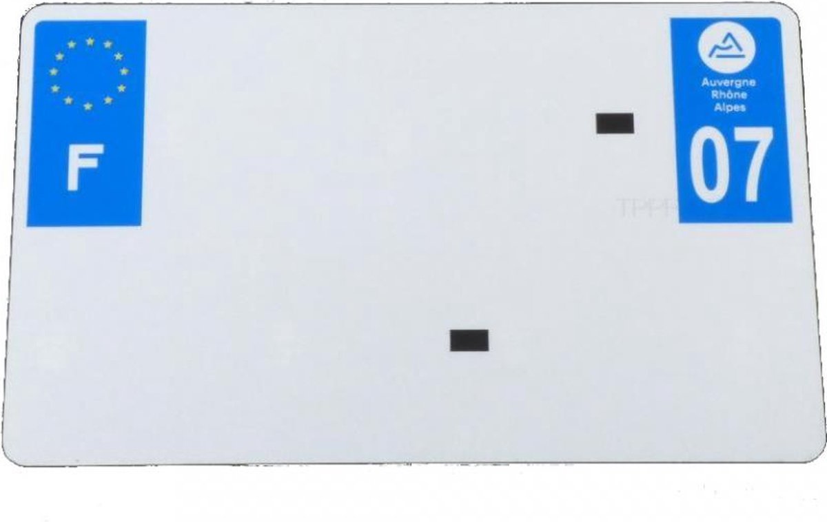 aluminium nummerplaat 210x130mm wit 07 tiflex voor motor scooter nieuw