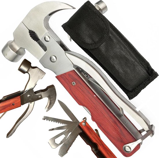 RoverTac Multigereedschap Campingbijl Bijl 11-in-1 Multigereedschap Campinguitrusting Survivalgereedschap met Bijl Mes Hamer Zaag Flesopener Schroevendraaiers Nylon Schede Geschenken voor Mannen RoverTac Multigereedschap Campingbijl Bijl 11-in-1 Multigereedschap Campinguitrusting Survivalgereedschap met Bijl Mes Hamer Zaag Flesopener Schroevendraaiers Nylon Schede Geschenken voor Mannen