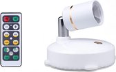Draadloze Spotlight Draaibare Dimbare Accent Licht met Afstandsbediening - Voor Foto Artwork Showcase - Ruiqas