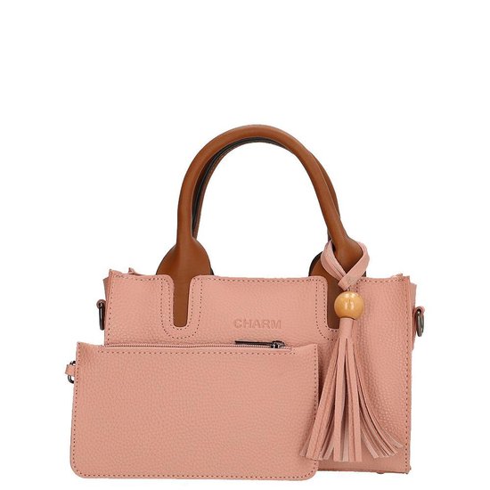 Charm handtas S oud roze bol