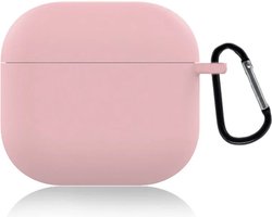 ShieldCase Siliconen Hoesje Geschikt voor Airpods 4 - Siliconen Case voor Apple Airpods 4 Case Hoesje - Lichtroze