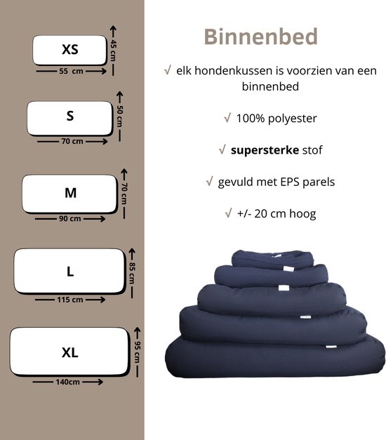 Dog's Companion - Losse hoes wijnrood voor Hondenkussen / Hondenbed - M ...