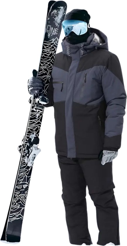 Bovista Combinaison de ski - Pantalon de ski - Veste de ski - Combinaison de ski - Sports d'hiver - Homme - 2 pièces - Zwart - Taille XL