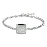 The Jewelry Collection Bracelet Zircone 3,2 mm 16 + 3 cm - Argenté Rhodié