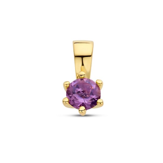 SINGULARU - Charm Birthstones. Argent 925 avec finition plaqué or 18 kt. Pendentif avec pierres colorées. Combinable avec collier. Bijoux pour femme. Émeraude