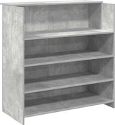 Comptoir De Réception / Bureau D'Accueil En Bois D'Ingénierie Chêne Sonoma - 55x50x103.5 Cm - Avec Étagère Intégrée