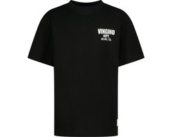 Vingino Basic-oversized Jongens T-shirt - Deep Black
