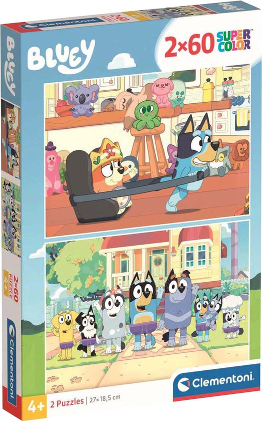 Clementoni - Puzzel - 2X60 Stukjes - Bluey - Kinderpuzzel - Vanaf 4 ...