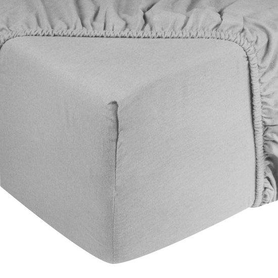 Hoeslaken flanelle - 100% coton - 140x200 - gris clair