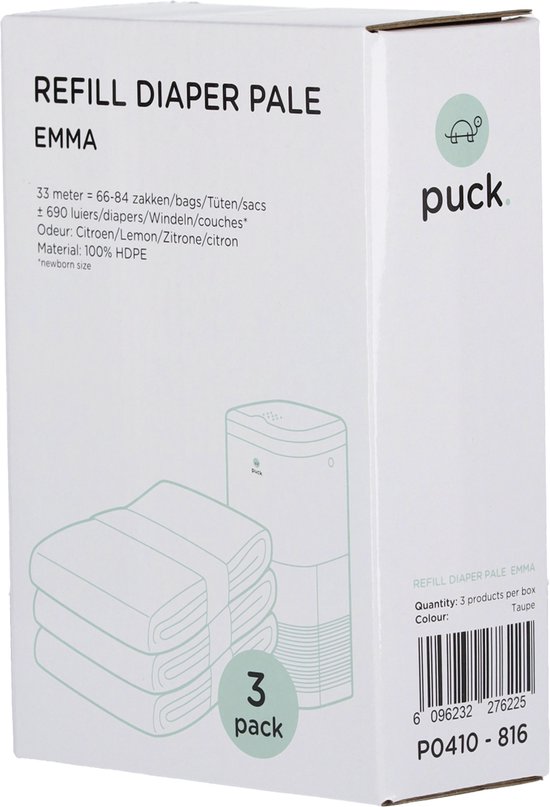 Puck Luieremmer Emma Navulzakken 3-Pack