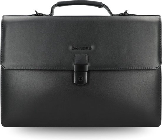 Davidt's Aktetas Zwart - Slim & Functioneel - Businesstas - Kantoortas - Zwarte Zakelijke Werktas
