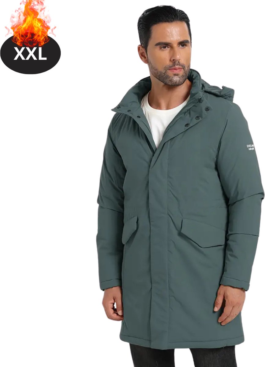 Livano Winterjas Parka Heren Winter Jas Volwassen Stijlvol Groen