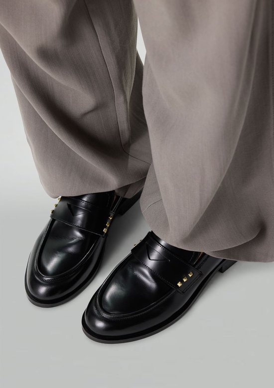 Sacha - Femme - Mocassins penny en cuir noir - Taille 42