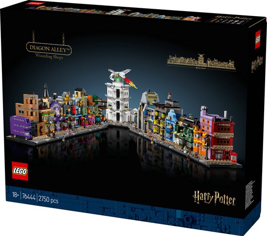LEGO Harry Potter Wegisweg tovenaarswinkels doos met afbeelding van de set.