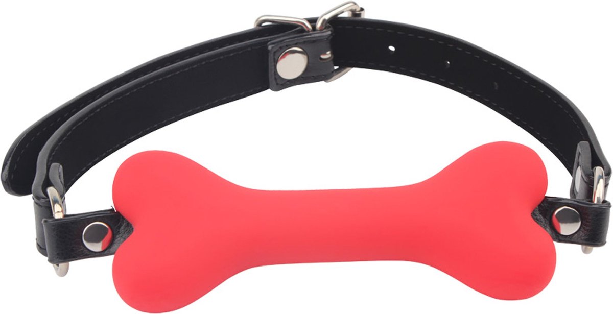 Goedkoopste Gag Ball Doggle Bone Bit Red