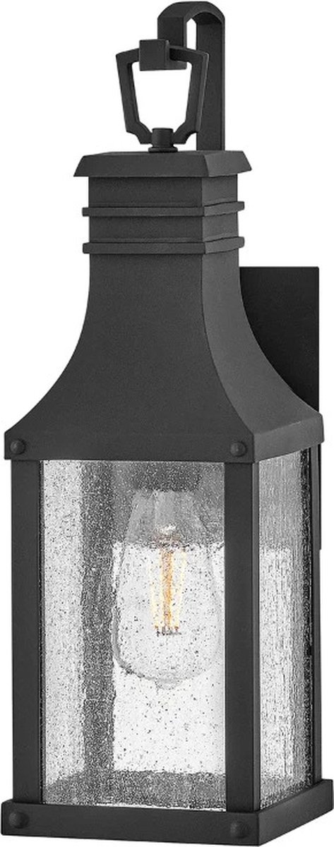 Hinkley LED Wand Buitenlamp Beacon Hill | 1X E27 Max 60W | IP44 | Dimbaar | Museum Black