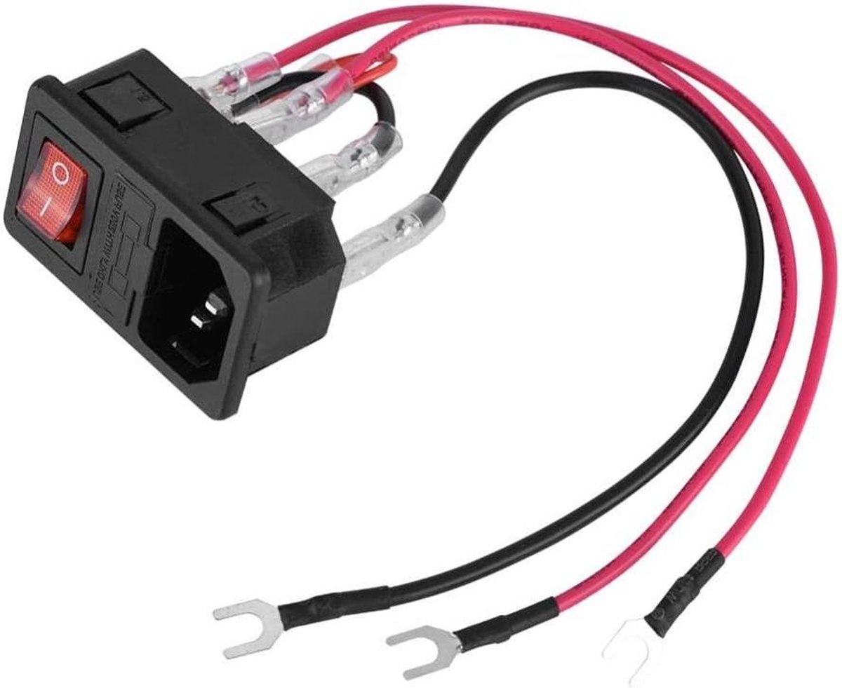 15A 220V / 110V voedingsschakelaar voor 3D-printer met U-stekker - geïsoleerde behuizing .