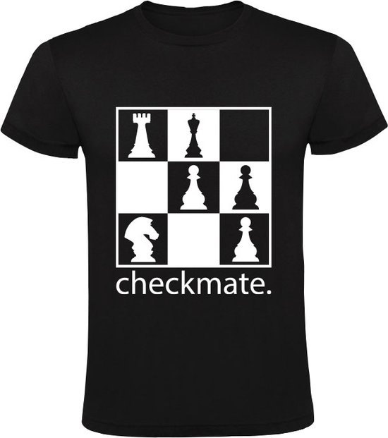 Checkmate Heren T-shirt - schaken - schaakmat - schaakbord - bordspel - spel - shirt