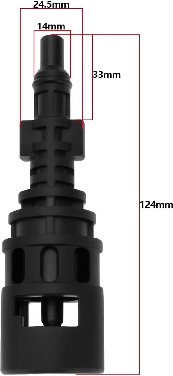 Adapter Kunststof Bajonet op M22x1,5 - Compatibel met Kärcher K2-K7