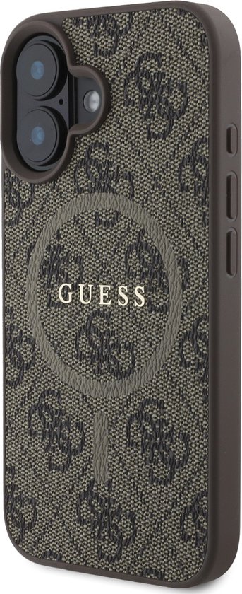 Guess GUHMP16MG4GFRW iPhone 16 Plus 6,7" coque rigide marron/marron 4G Ring Classic Logo MagSafe
