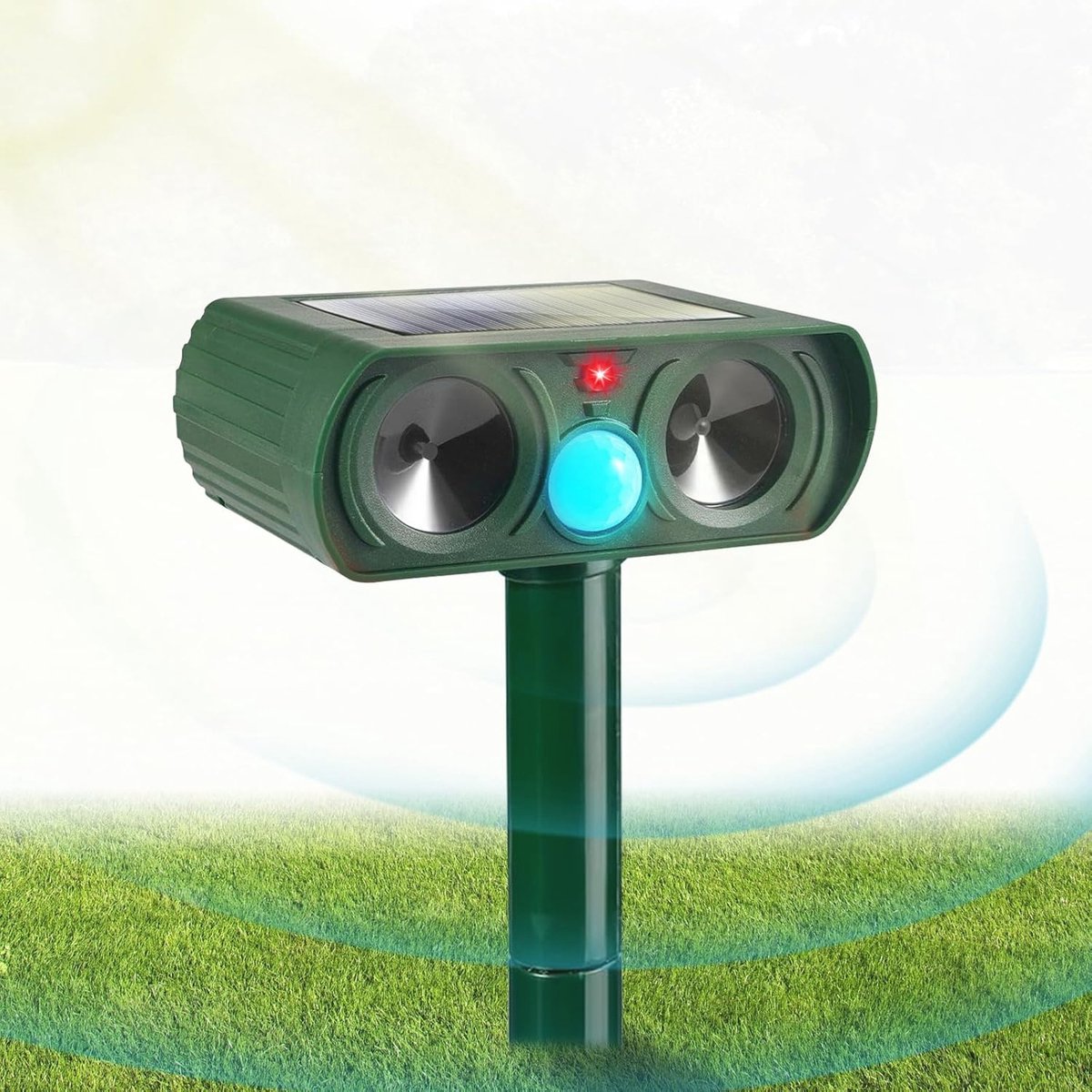 Ultrasone Kattenverjager op Zonne-energie - Effectieve Dierenafweer voor Tuin en Huis