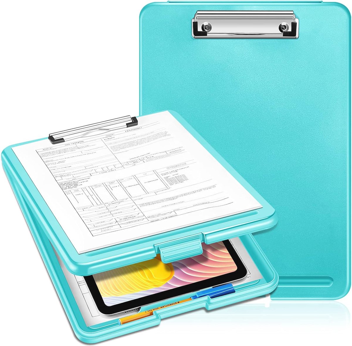 A4 Klembord met Opbergvak voor Verpleegkundigen, Artsen en Studenten - Turquoise