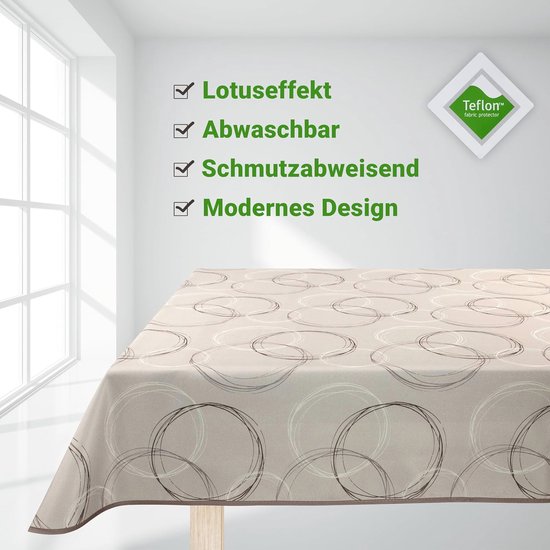 Nappe avec revêtement Téflon pour l'intérieur et l'extérieur - Water et anti-salissures - 140 x 180 cm