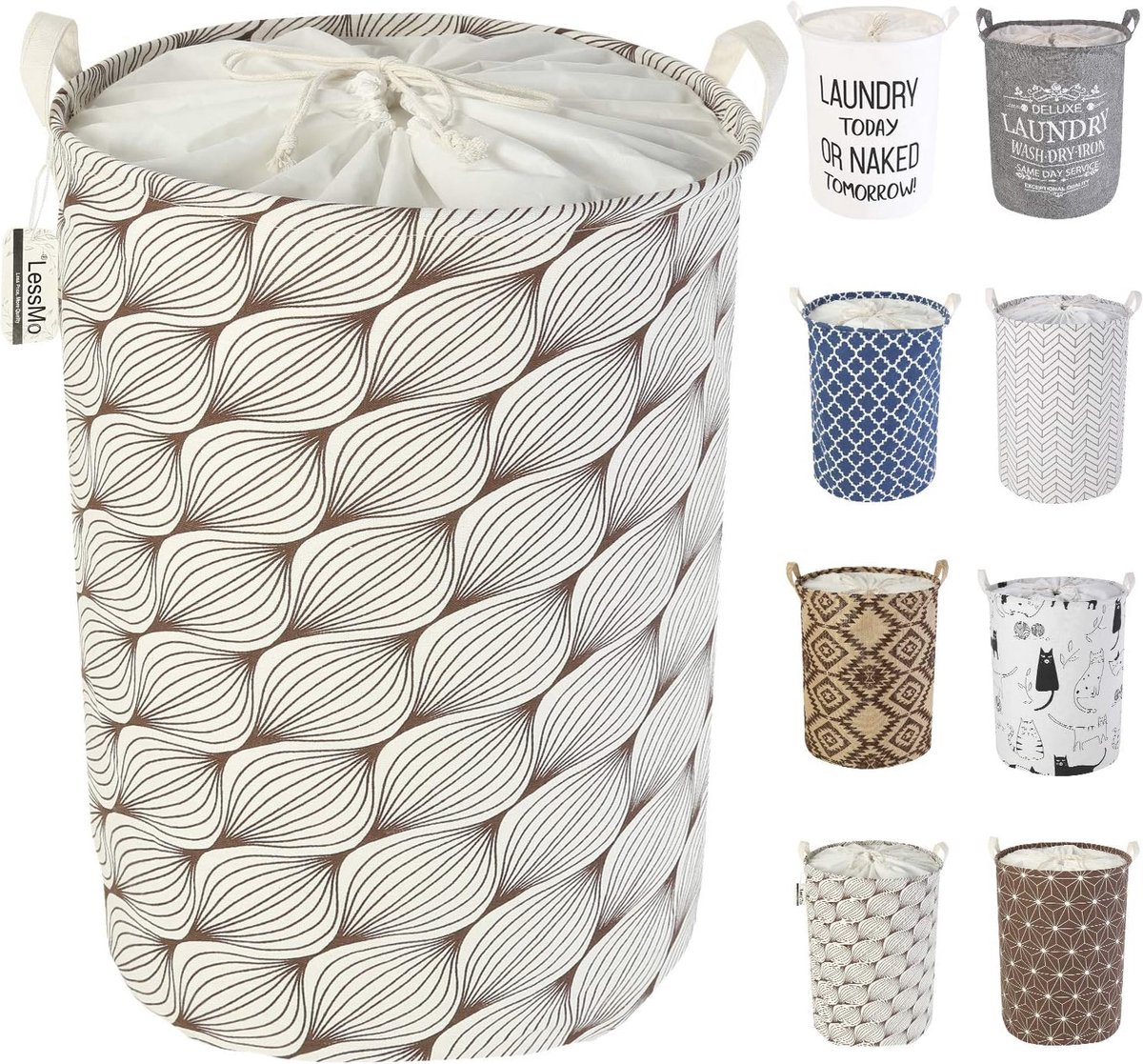 Goedkoopste Opvouwbare wasmand 45 cm met trekkoord en waterdichte sluiting - Ideaal voor kamer en opbergen