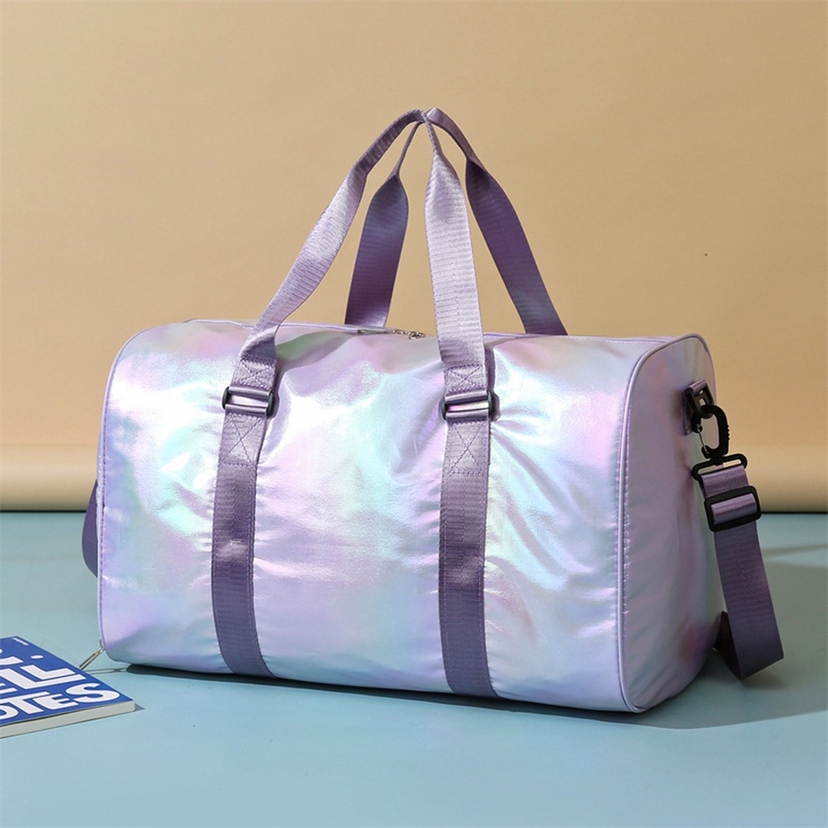 Sporttas dames - Sporttas meisjes - Sporttas met schoenenvak - Waterdichte sporttas - Danspakket voor kinderen - Weekendtas Dames - Sporttas - Kleine sporttas - Perfect voor sport, fitness en reizen - 48*26*39 cm - Paars thumbnail 5