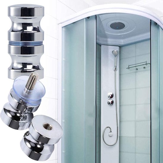 JGS ® Boutons de porte doubles pour Portes de douche de Verres avec finition brillante