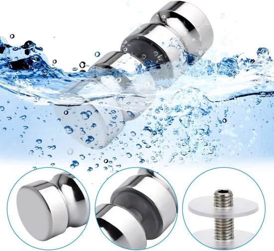 JGS ® Boutons de porte doubles pour Portes de douche de Verres avec finition brillante