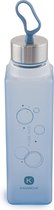 Bol.com Glazen waterfles Pure 420 ml Kasanova Blauw aanbieding