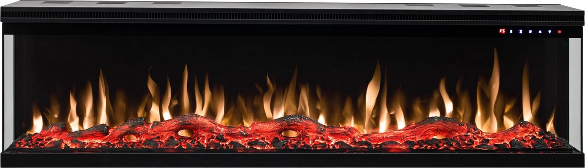 Bol.com EVIQ Platina 100 inch – Elektrische sfeerhaard – Haard met Verwarming – Sfeerhaard Elektrisch geschikt voor Cinewall – 3... aanbieding