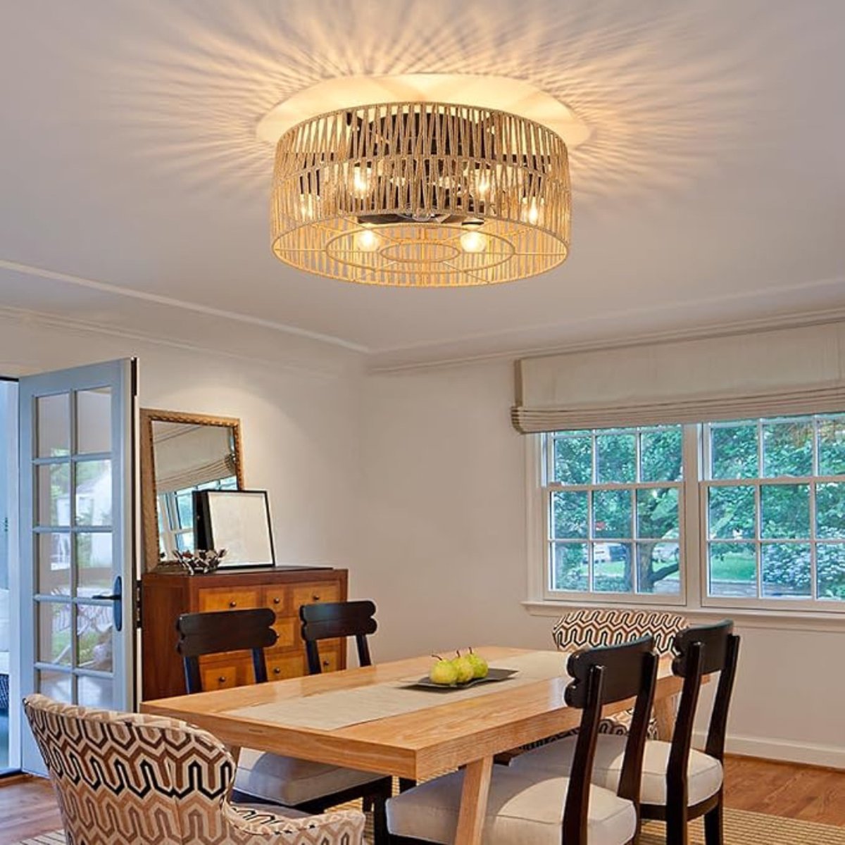 Equivera Plafonniere met Ventilator - Plafondventilator - Plafondventilator Afstandsbediening - Plafondventilator Slaapkamer - Plafond Ventilator met Verlichting - Plafondlamp - Plafonniere - Ideaal voor in uw slaapkamer! thumbnail 3